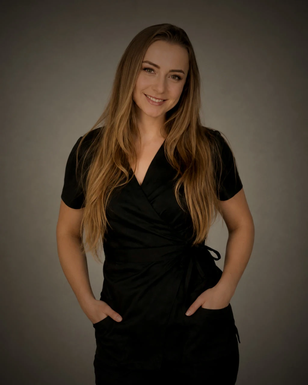 Iryna Biletska in her studio